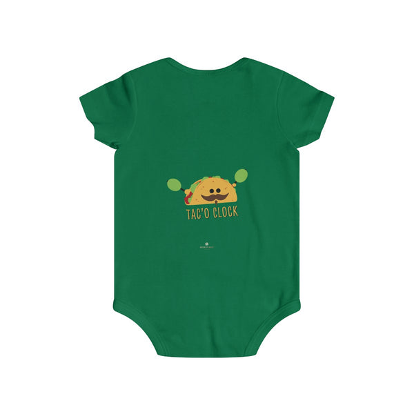 Taco Lover Cute Infant Rip Snap Tee Regular Fit Soft Cotton Baby Bodysuits -Made in USA-Infant Short Sleeve Bodysuit-Heidi Kimura Art LLC