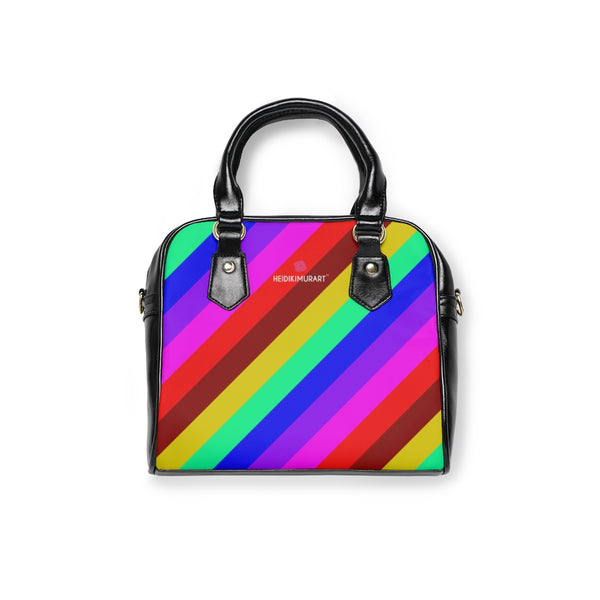 Rainbow Stripes Shoulder Handbag