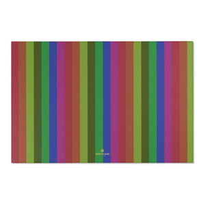 Faded Rainbow Stripe Gay Pride Print 24x36/ 36x60/ 48x72 inches Area Rug-Area Rug-72" x 48"-Heidi Kimura Art LLC