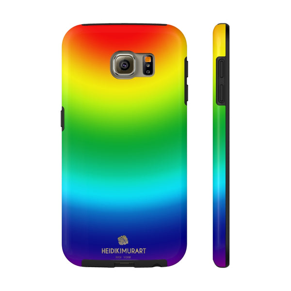 Rainbow Gay Pride iPhone Case, Ombre Desisgner Case Mate Tough Phone Cases-Phone Case-Printify-Samsung Galaxy S6 Tough-Heidi Kimura Art LLC