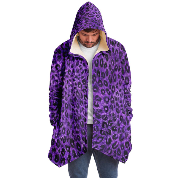 Purple Leopard Print Unisex Jacket - Heidikimurart Limited 