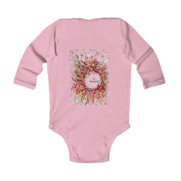 Fall Infant Long Sleeve Bodysuit, Classic Fit Baby's Clothes - Made in UK (UK Size: 6M-24M)-Infant Long Sleeve Bodysuit-Heidi Kimura Art LLC