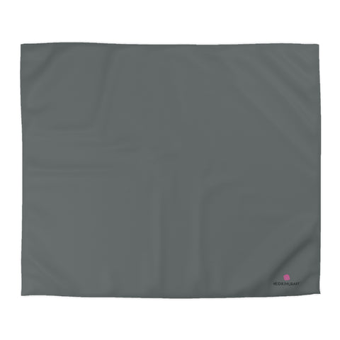 Dark Grey Color Duvet Cover,  Solid Color Best Microfiber Duvet Cover