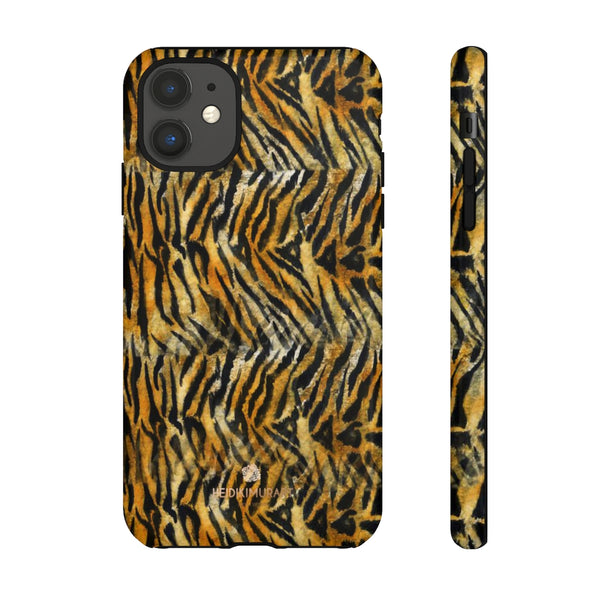 Tiger Striped Print Tough Cases, Designer Phone Case-Made in USA-Phone Case-Printify-iPhone 11-Glossy-Heidi Kimura Art LLC