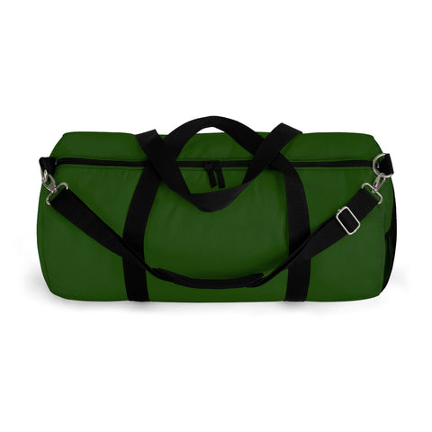 Emerald Green Solid Color All Day Small Or Large Size Duffel Bag, Made in USA-Duffel Bag-Heidi Kimura Art LLC