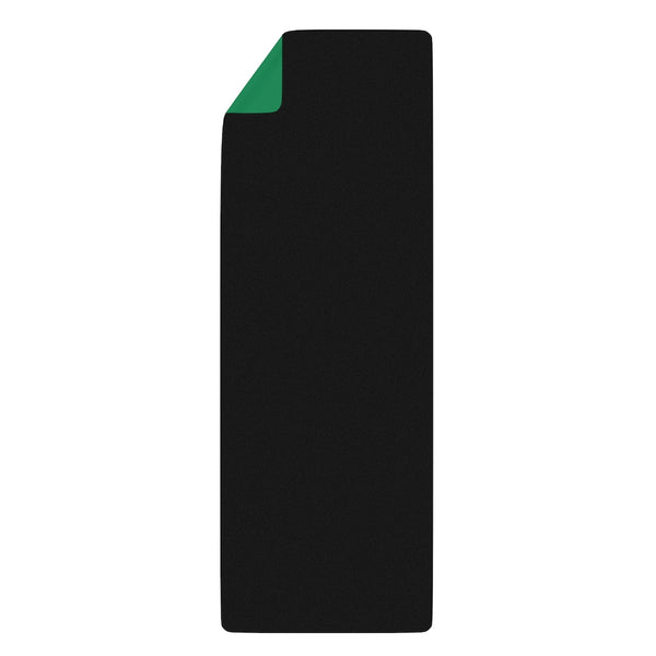 Dark Green Rubber Yoga Mat - Printed in USA (Size: 24” x 68”)