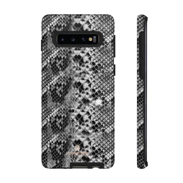 Black Snakeskin Print Tough Cases, Designer Phone Case-Made in USA-Phone Case-Printify-Samsung Galaxy S10-Matte-Heidi Kimura Art LLC
