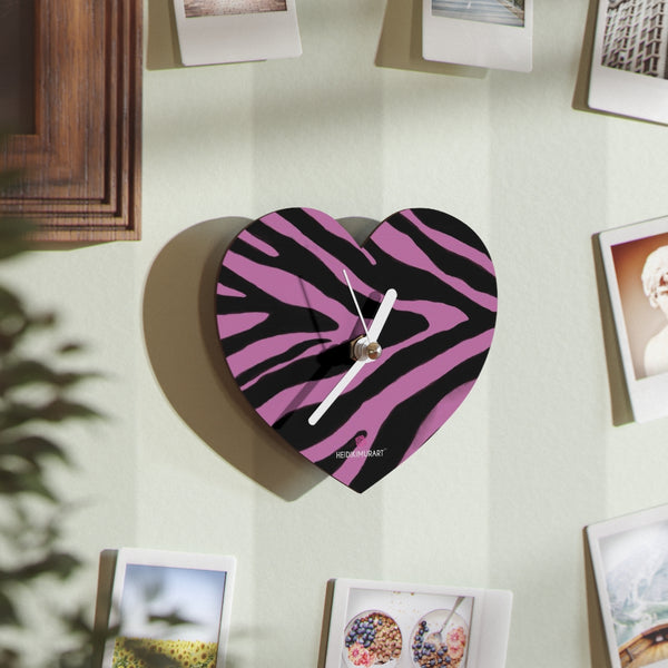 Pink Zebra Print Fun Wall Clocks