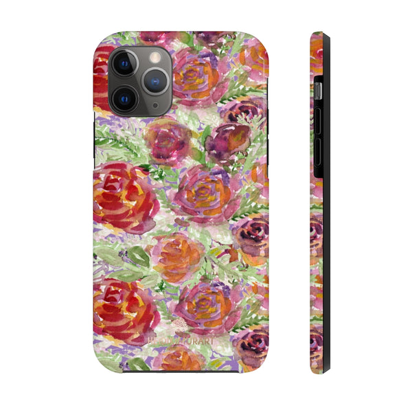 Pastel Purple Garden Rose Floral Print Phone Case, Flower Case Mate Tough Phone Cases-Made in USA - Heidikimurart Limited 