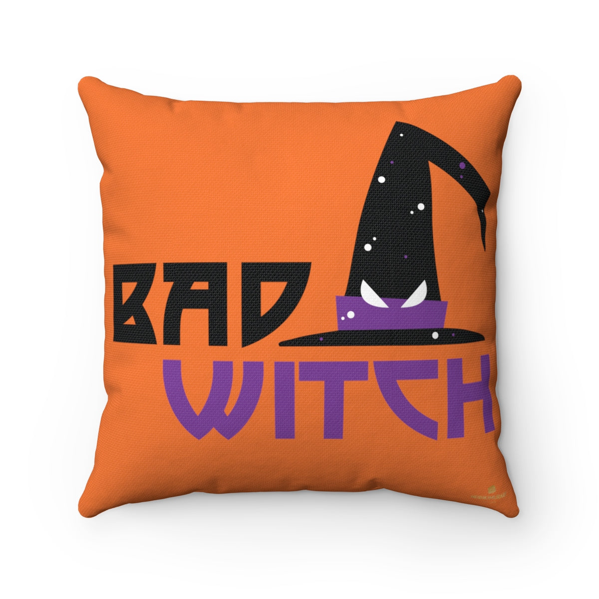 Witch Halloween Pillow, Bad Witch Premium Spun Polyester Square Pillow - Made in USA-Pillow-14" x 14"-Heidi Kimura Art LLC