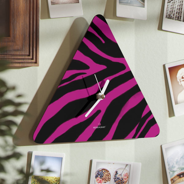 Pink Zebra Fun Wall Clocks