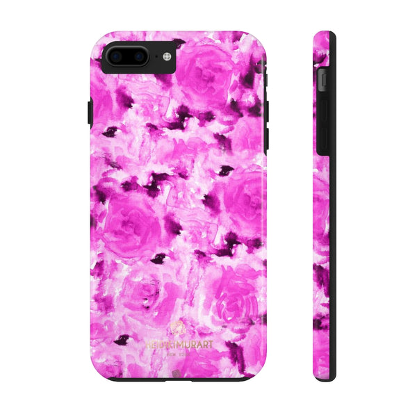 Pink Rose Phone Case, Floral Print Flower Case Mate Tough Phone Cases-Made in USA - Heidikimurart Limited 