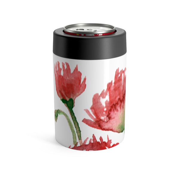 Red Poppy Flower Floral Print Cute Can Holder-Mug-12oz-Heidi Kimura Art LLC