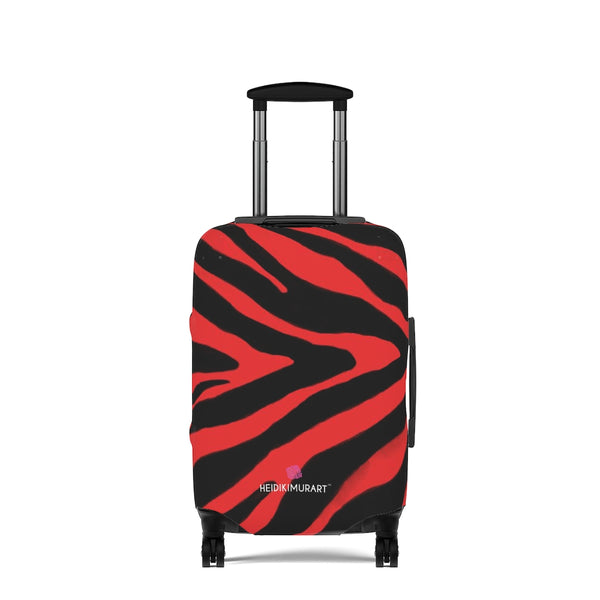 Red Zebra Print Luggage Cover