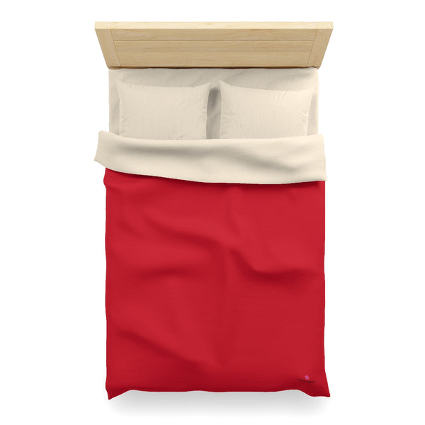 Wine Red Color Duvet Cover,  Solid Color Best Microfiber Duvet Cover