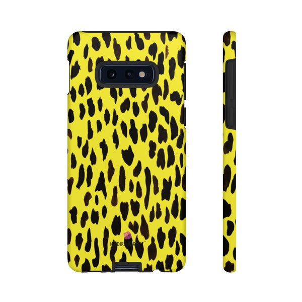 Yellow Leopard Designer Tough Cases, Animal Print Best Case Mate iPhone Samsung Case-Made in USA - Heidikimurart Limited 