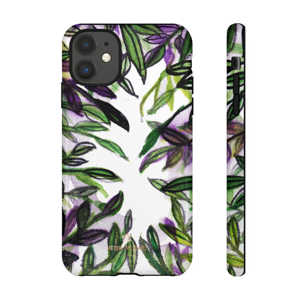 Tropical Leave Print Tough Cases, Designer Phone Case-Made in USA-Phone Case-Printify-iPhone 11-Glossy-Heidi Kimura Art LLC