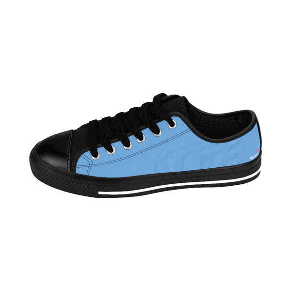 Pale Blue Color Women's Sneakers, Lightweight Blue Low Tops Tennis Running Casual Shoes  For Women