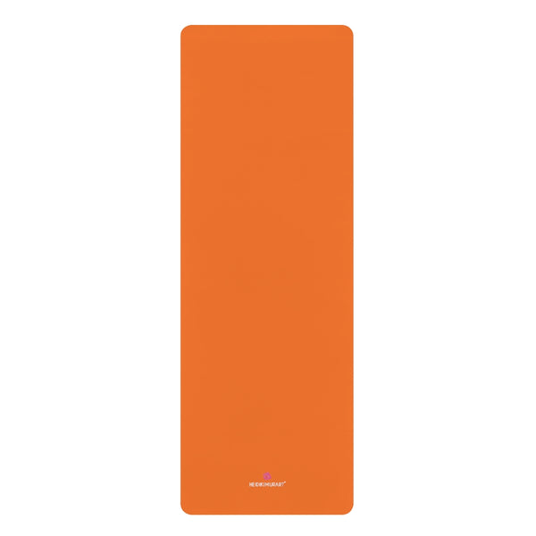 Bright Orange Rubber Yoga Mat - Printed in USA (Size: 24” x 68”)