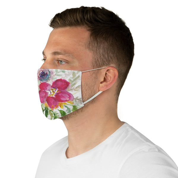Mixed Floral Rose Print Face Mask, Adult Modern Flower Fabric Face Mask-Made in USA-Accessories-Printify-One size-Heidi Kimura Art LLC Mixed Floral Print Face Mask, Flower Elegant Designer Fashion Face Mask For Men/ Women, Designer Premium Quality Modern Polyester Fashion 7.25" x 4.63" Fabric Non-Medical Reusable Washable Chic One-Size Face Mask With 2 Layers For Adults With Elastic Loops-Made in USA