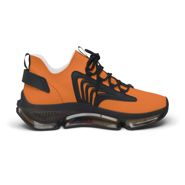 Women's Orange Color Mesh Sneakers, Best Solid Bright Orange Color Mesh Breathable Sneakers For Women (US Size: 5.5-12)