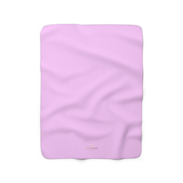 Light Pink Solid Color Print Designer Cozy Sherpa Fleece Blanket-Made in USA-Blanket-50'' x 60''-Heidi Kimura Art LLC