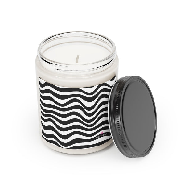 Black Waves Soy Wax Candle, 9oz candle in a glass container  - Made in the USA