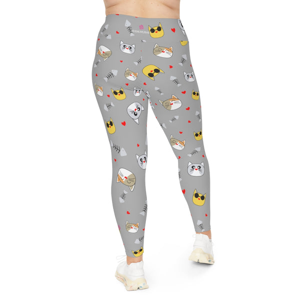 Grey Cat Lover's Tights, Best Women's Plus Size Leggings