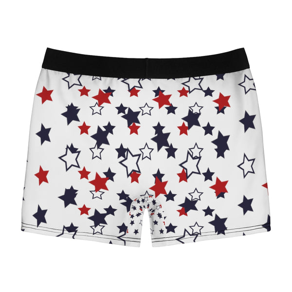 July Forth Independence Day Patriotic American Boy Men's Boxer Briefs-Men's Underwear-Heidi Kimura Art LLC