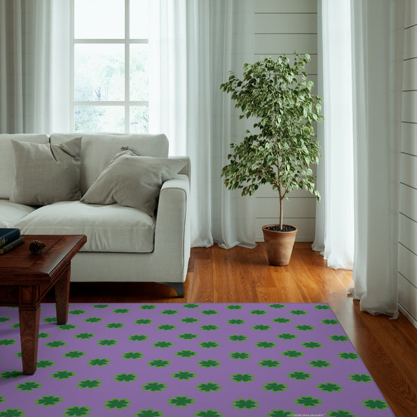 Purple Green Clover Dornier Rug