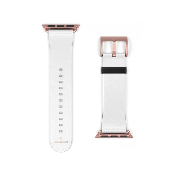 White Solid Color 38mm/42mm Watch Band Strap For Apple Watches- Made in USA-Watch Band-38 mm-Rose Gold Matte-Heidi Kimura Art LLC