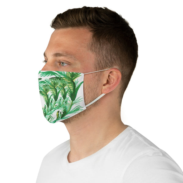 Floral Leaf Print Face Mask, Adult Designer Premium Fabric Face Mask-Made in USA-Accessories-Printify-One size-Heidi Kimura Art LLC Floral Leaf Print Face Mask, Flower Designer Fashion Face Mask For Men/ Women, Designer Premium Quality Modern Polyester Fashion 7.25" x 4.63" Fabric Non-Medical Reusable Washable Chic One-Size Face Mask With 2 Layers For Adults With Elastic Loops-Made in USA