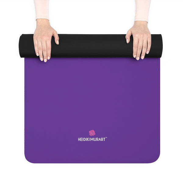 Dark Purple Rubber Yoga Mat - Printed in USA (Size: 24” x 68”)