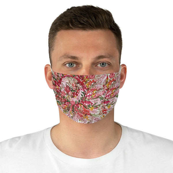 Red Fall Floral Face Mask, Adult Flower Print Modern Fabric Face Mask-Made in USA-Accessories-Printify-One size-Heidi Kimura Art LLC Red Fall Floral Face Mask, Autumn Leaves Designer Fashion Face Mask For Men/ Women, Designer Premium Quality Modern Polyester Fashion 7.25" x 4.63" Fabric Non-Medical Reusable Washable Chic One-Size Face Mask With 2 Layers For Adults With Elastic Loops-Made in USA