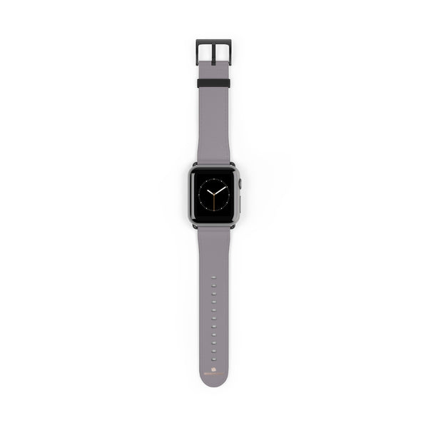 Gray Solid Color 38mm/42mm Watch Band Strap For Apple Watches- Made in USA-Watch Band-Heidi Kimura Art LLC