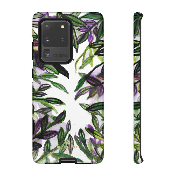 Tropical Leave Print Tough Cases, Designer Phone Case-Made in USA-Phone Case-Printify-Samsung Galaxy S20 Ultra-Glossy-Heidi Kimura Art LLC