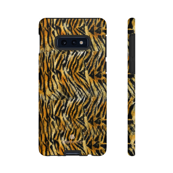 Tiger Striped Print Tough Cases, Designer Phone Case-Made in USA-Phone Case-Printify-Samsung Galaxy S10E-Glossy-Heidi Kimura Art LLC