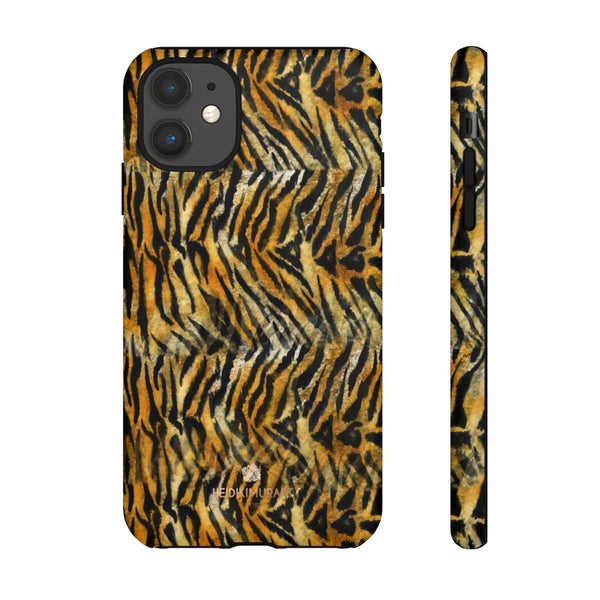 Tiger Striped Print Tough Cases, Designer Phone Case-Made in USA-Phone Case-Printify-iPhone 11-Matte-Heidi Kimura Art LLC