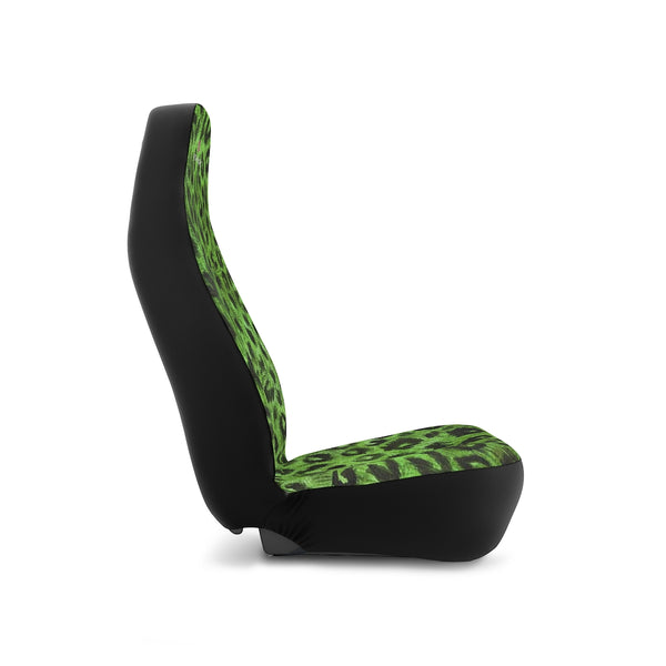 Green Leopard Car Seat Covers, Leopard Animal Print 2-Pcs Set (48.03" × 18.50") Polyester Car Seat Covers, Best Car Accessories Essential Premium Quality Best Soft Luxury Car Seat - 2 Pack For Your Car Seat Protection, Car Seat Protectors, Designer Car Seat Accessories, Pair of 2 Front Seat Covers, Custom Seat Covers, Luxury Car Seat Covers, Best Car Seat Covers