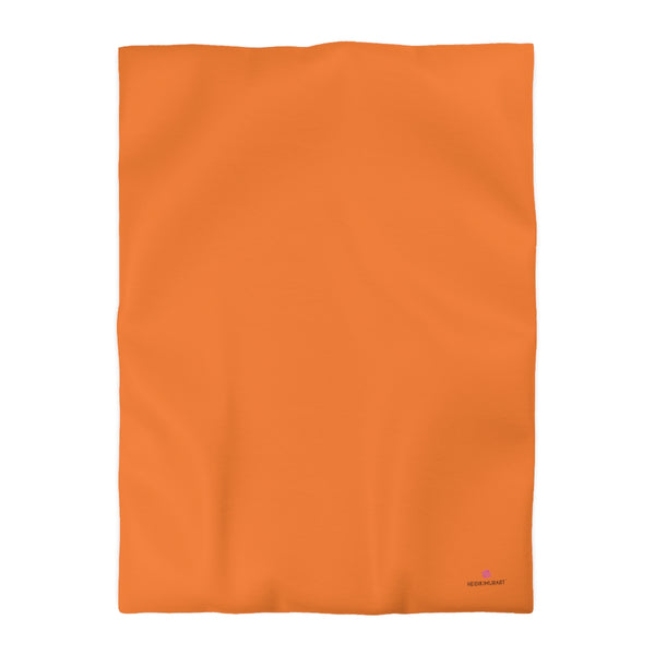 Light Orange Color Duvet Cover,  Solid Color Best Microfiber Duvet Cover