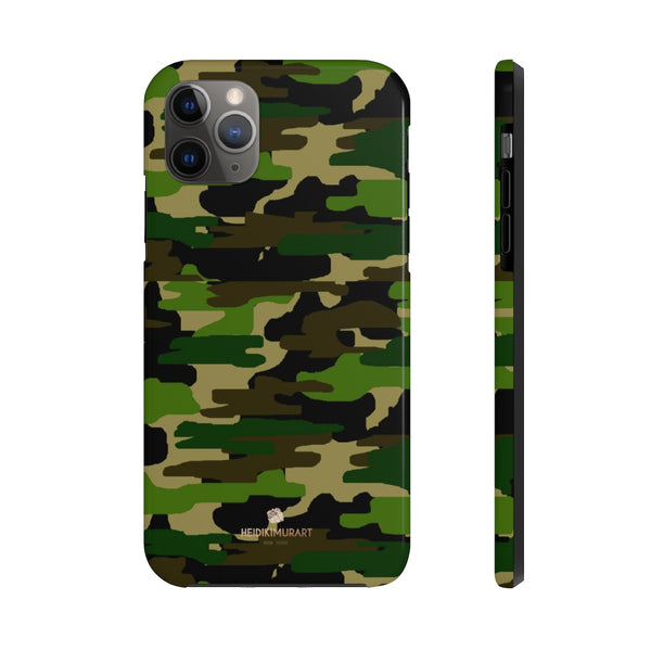 Classic Green Camo iPhone Case, Case Mate Tough Samsung Galaxy Phone Cases-Phone Case-Printify-iPhone 11 Pro Max-Heidi Kimura Art LLC