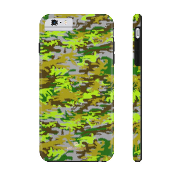 Gray Green Camo iPhone Case, Case Mate Tough Samsung Galaxy Phone Cases-Phone Case-Printify-iPhone 6/6s Plus Tough-Heidi Kimura Art LLC