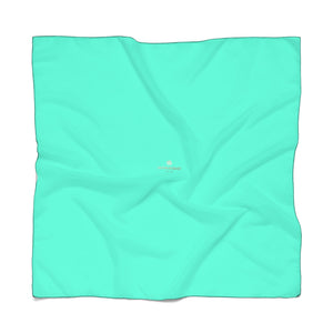 Turquoise Blue Poly Scarf, Solid Color Lightweight Unisex Fashion Accessories- Made in USA-Accessories-Printify-Poly Voile-25 x 25 in-Heidi Kimura Art LLC Turquoise Blue Designer Poly Scarf, Classic Solid Color Print Lightweight Delicate Sheer Poly Voile or Poly Chiffon 25"x25" or 50"x50" Luxury Designer Fashion Accessories- Made in USA, Fashion Sheer Soft Light Polyester Square Scarf