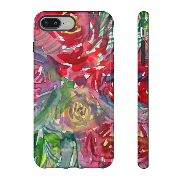 Red Roses Phone Case, Floral Print Tough Designer Phone Case -Made in USA-Phone Case-Printify-iPhone 8 Plus-Glossy-Heidi Kimura Art LLC