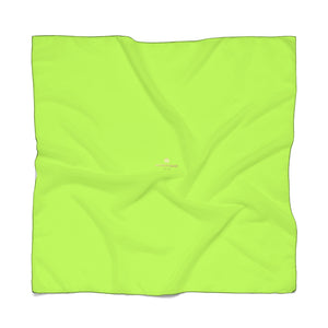 Neon Green Poly Scarf, Solid Color Lightweight Unisex Fashion Accessories- Made in USA-Accessories-Printify-Poly Voile-25 x 25 in-Heidi Kimura Art LLC Neon Green Designer Poly Scarf, Classic Solid Color Print Lightweight Delicate Sheer Poly Voile or Poly Chiffon 25"x25" or 50"x50" Luxury Designer Fashion Accessories- Made in USA, Fashion Sheer Soft Light Polyester Square Scarf