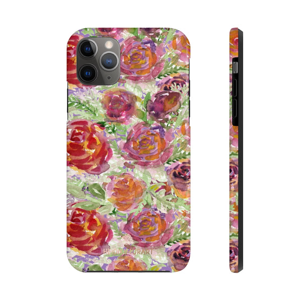 Pastel Purple Garden Rose Floral Print Phone Case, Flower Case Mate Tough Phone Cases-Made in USA - Heidikimurart Limited 