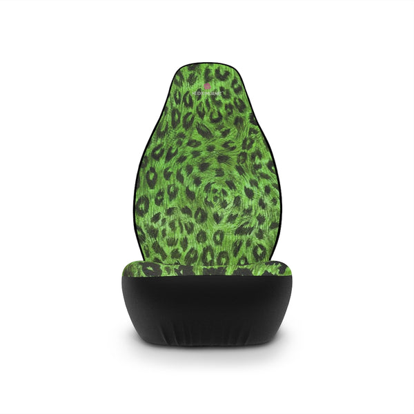 Green Leopard Car Seat Covers, Leopard Animal Print 2-Pcs Set (48.03" × 18.50") Polyester Car Seat Covers, Best Car Accessories Essential Premium Quality Best Soft Luxury Car Seat - 2 Pack For Your Car Seat Protection, Car Seat Protectors, Designer Car Seat Accessories, Pair of 2 Front Seat Covers, Custom Seat Covers, Luxury Car Seat Covers, Best Car Seat Covers