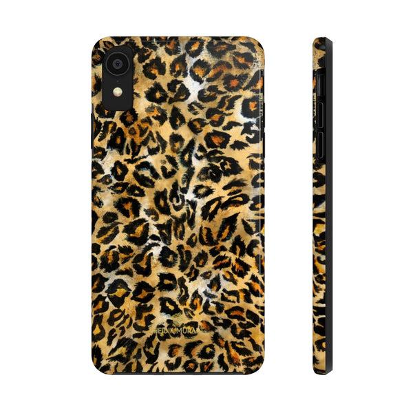 Brown Leopard Animal Print Designer Case Mate Tough Phone Cases-Made in USA - Heidikimurart Limited 