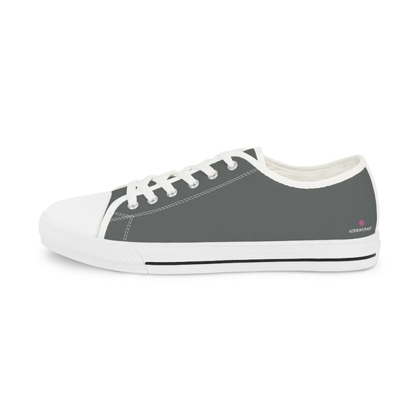 Light Grey Color Men's Sneakers, Best Solid Grey Color Modern Minimalist Best Breathable Designer Men's Low Top Canvas Fashion Sneakers With Durable Rubber Outsoles and Shock-Absorbing Layer and Memory Foam Insoles (US Size: 5-14)