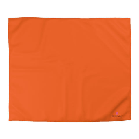 Bright Orange Color Duvet Cover,  Solid Color Best Microfiber Duvet Cover